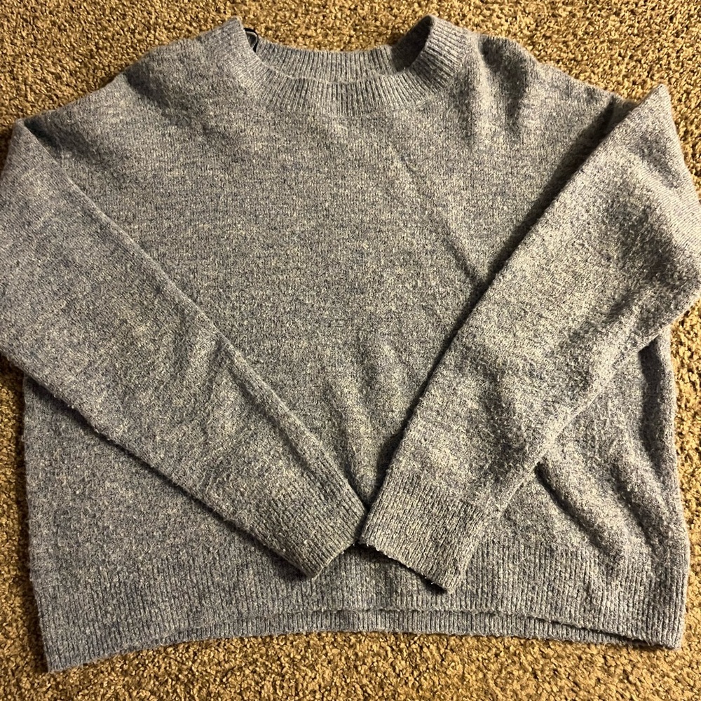 H&M Heathered Blue Knit Top